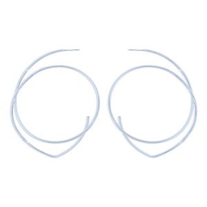 (5/$25‎ SALE ✅)Retro Boho Silver Frilly Swirls oversized Twirl  Design Earrings